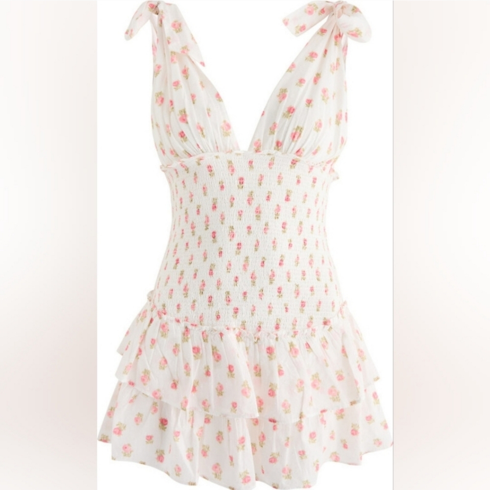 NEW Without TAGS LOVESHACKFANCY MIini Tiered Ruffle Dress Size XXL - Picture 3 of 14